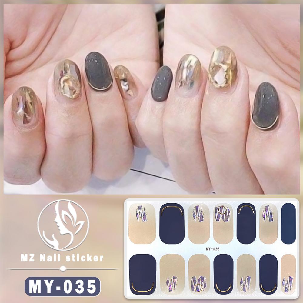 Dreidimensionaler wasserdichter No-Bake Gel-Nagellack-Film Vollsticker Imitations-Diamant-Nagelfilm-Papier Nagelfilm-Papier