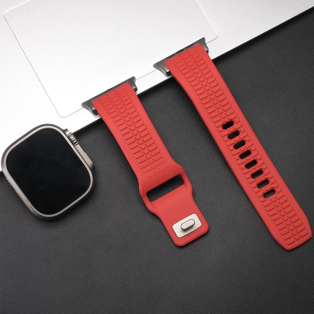 Ultra Silicone Band for Apple Watch Ultra 3 2 Series 11 10 9 8 7 Se 6 Man Sports Strap for Iwatch 49mm 46mm 44mm 45mm Adjustable