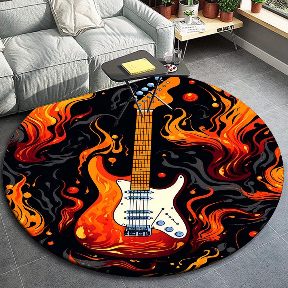 

1pc Retro 9584263603 Pattern Round Floor Mat, Non-slip for Living Room Bedroom Chair Carpets Home Decor Gifts, Home Decor Room Decor Outdoor 80cm by 80cm