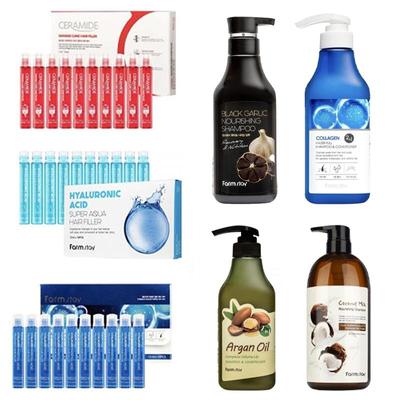 FARM STAY Best Selling Hari Product SET: Hair Filler & Shampoo (4 Options)
