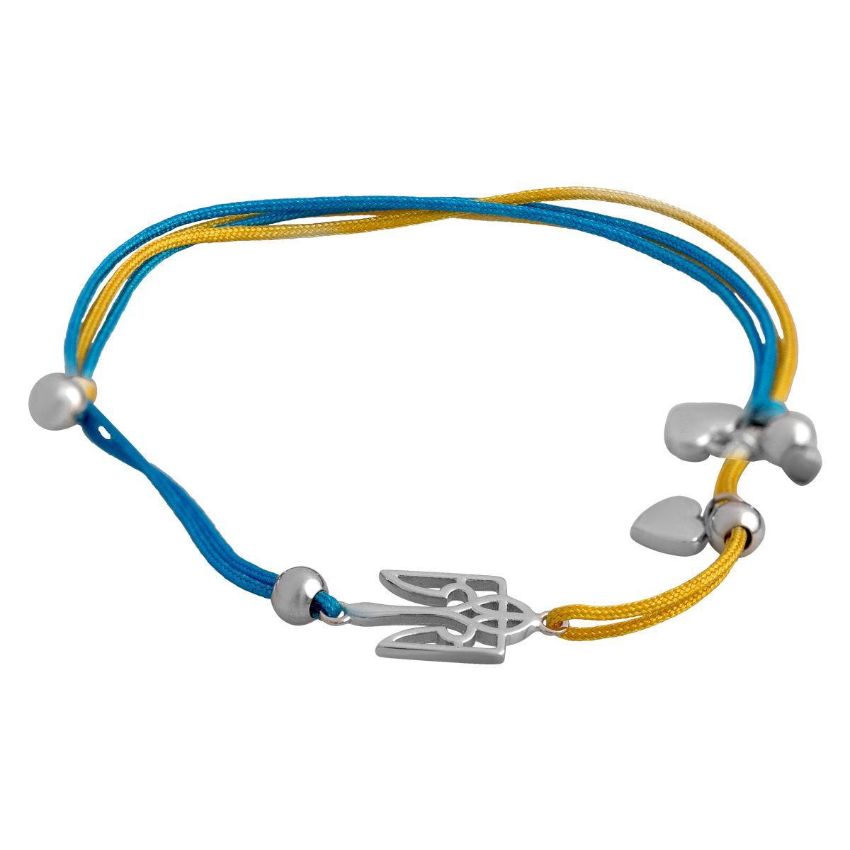 

Срібний браслет з емалью (2137719) 17-20cm