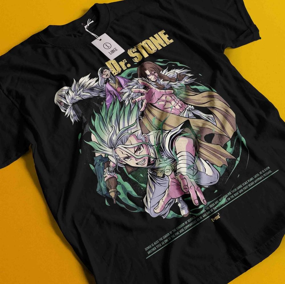 

Dr Stone T-Shirt Senku Ishigami Tshirt Ryusui Tee Asagiri Seiyuu Anime Shirt 3XL