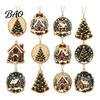Christmas Tree Hanging Decor 12Pcs DIY Rhinestone Painting Ornament Kit, Faux Pearl Supplies for Adults Art Adults, Holiday Wreath Mantel Craft