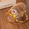 Daisy Enamel Flower Tea Cup - Heat-Resistant Crystal Glass for Home, Office, or Festival Gift