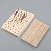 2Pcs Square Wooden Polishing Head Storage Board Save Space Nail Grind Head Organizer  Nail Salons