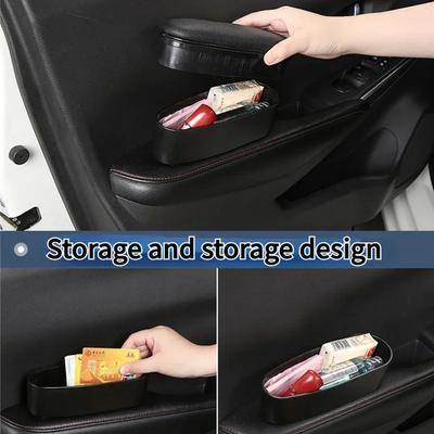 Apoyabrazos universales funcionales para puerta de coche, de cuero, ergonómicos, para interior de coche, con almohadilla de elevación para codos