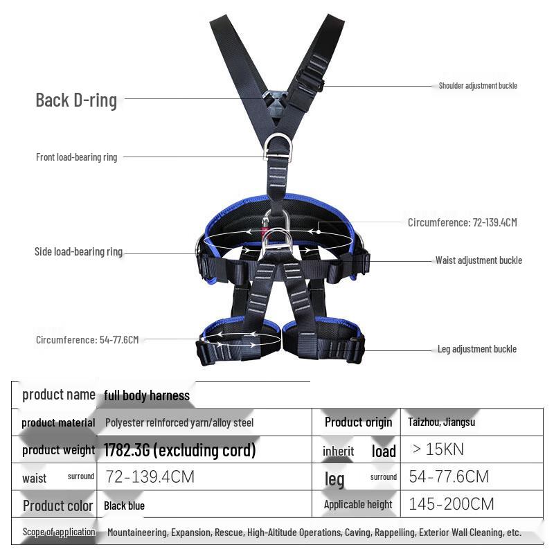 Ruifulake Full Body Outdoor Safety Harness