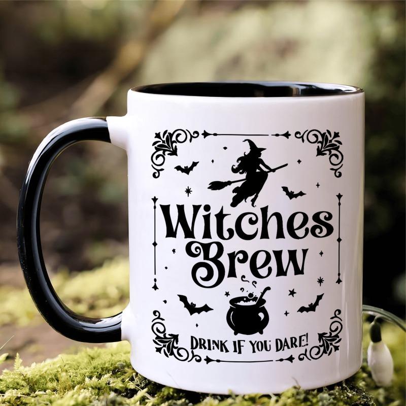 Witches Brew 11oz/330ML Ceramic Coffee Mug - Reusable, Dishwasher Safe, Perfect for Halloween & Everyday Use