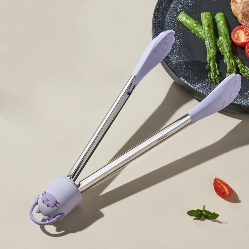 Anti-Scalding Non-Stick Steak Tongs Heat Resistant Cake Bread Tong Cooking Tong  Steak Pasta