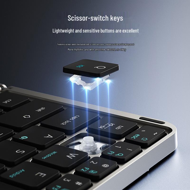 Universal Foldable Bluetooth Keyboard: Portable, Lightweight, Rechargeable, for Phone & Tablet