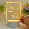 Modern creative LED desk lamp with erasable writing board and pen - used for home, room, wedding, Christmas, holiday decoration
