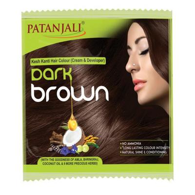 Kesh Kanti Hair Colour Cream & Developer - Dark Brown and Natural Black (20 G X 2) - Long-lasting Color