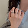 Fashionable and Exquisite Multi-purpose Zirconia Double-layer Open Ring for Women - Simple and Elegant, Ideal for Layering On Fingers.