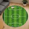 1pc Soccer field Pattern Office Round Rugs, Under Chair Round Rugs for Living Room, Bedroom, Bathroom Decoration Carpet 091871