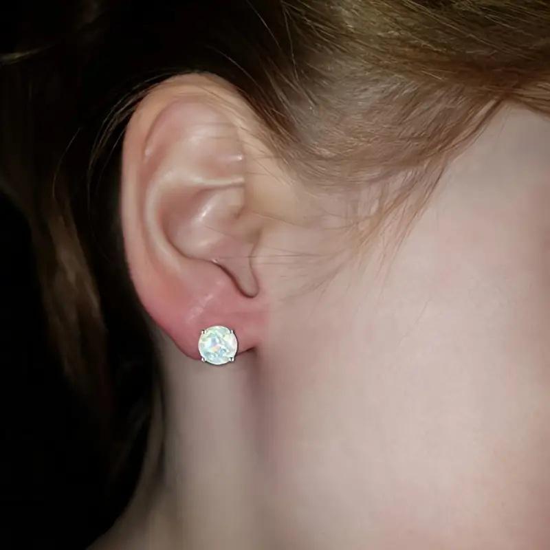 Imitation Opal Exquisite Stud Earrings For Women, Daily Wearing Style, Fashionable Design Sense