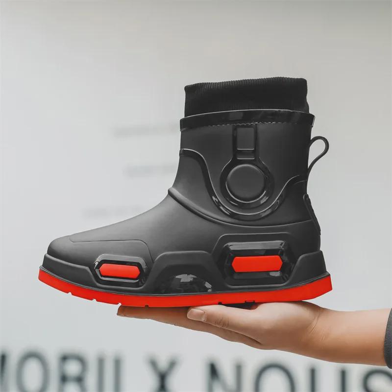 Stylish Waterproof Non-Slip Rain Boots for Men & Women - Perfect for Outdoor Activities Like Shopping, Fishing, Camping, and Sea-Hunting