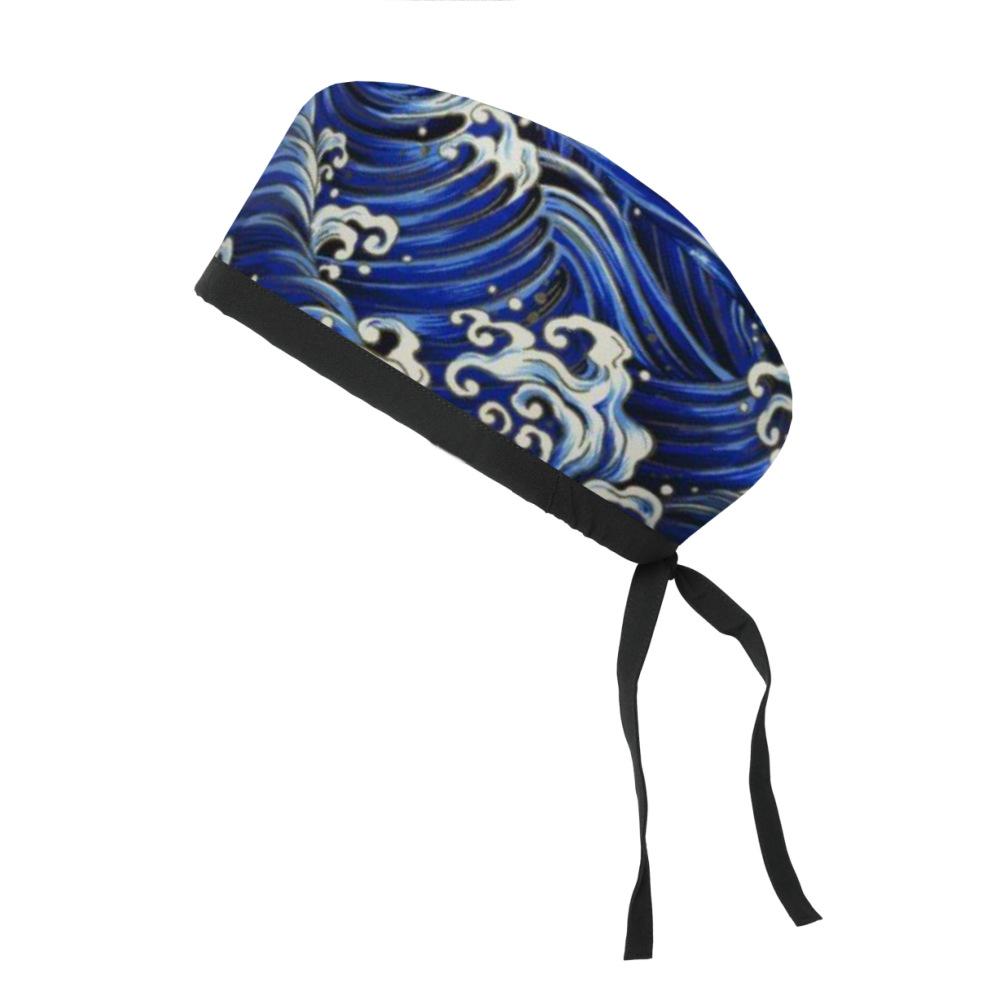 Adjustable Cotton Surgical Cap with Cartoon Print for Women and Men