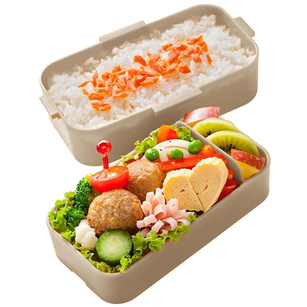 Skater Lisa Larson Kitchen Bento Soft Made In Box, 600ml, Antibacterial, Filling, Dome-Shaped Lid, Two-Tier, Women's, Japan, PFLW4AG-A