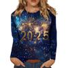 Women's And Winter Round Neck Long Sleeve T-Shirt Printed Top