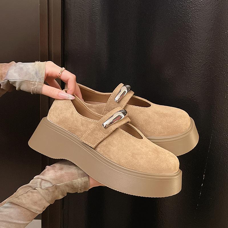 French Platform Heightened Women's Summer Wear 2026 New Shallow Platform Shoes Mary Jane Single Shoes