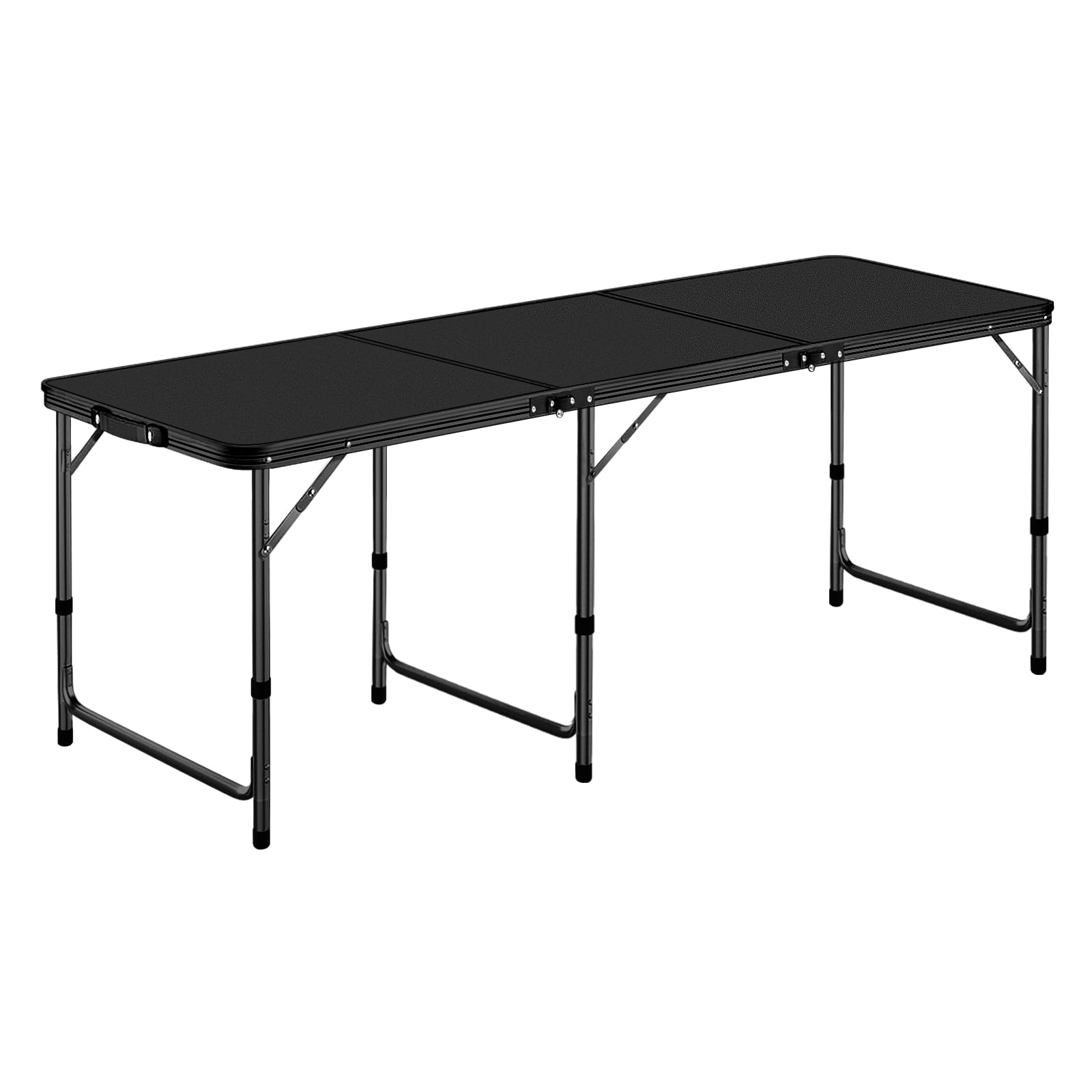 

DesertFox Складной Походный Уличный Стол 3 Высоты Идеально для и Легко и HWZ006 Стол, Стол, 120/180см, Регулируемый, Пикников, Отдыха, Кемпинга, Компактный, чёрный