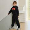  Olivan  Kangaroo Pocket Hooded Top And Bottom  Black 