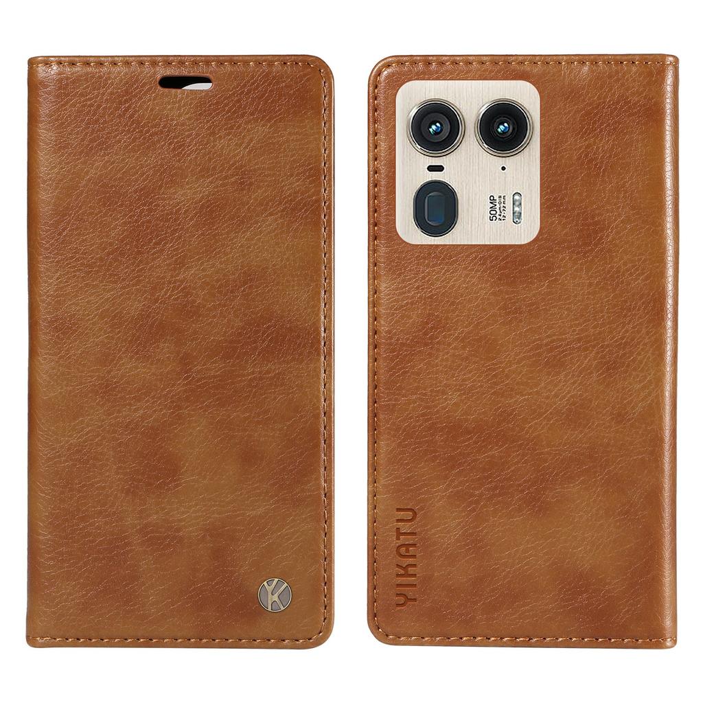Für Motorola Edge 50 Ultra 5G/Moto X50 Ultra 5G Brieftaschenhülle Lederhülle mit Litschi-Textur