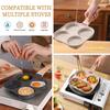 3/4 Cups Egg Frying Pan with Lid Nonstick Omelet Pancake Pan Fried Egg Pans Breakfast Grill Skillet Hamburger Steak Cooker Pan