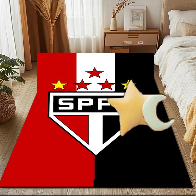 Pau-lo Fc Emblem Printed Office Carpet Chair Cushion  Entryway Rug, Rugs for Living Room, Bedroom Christmas gifts