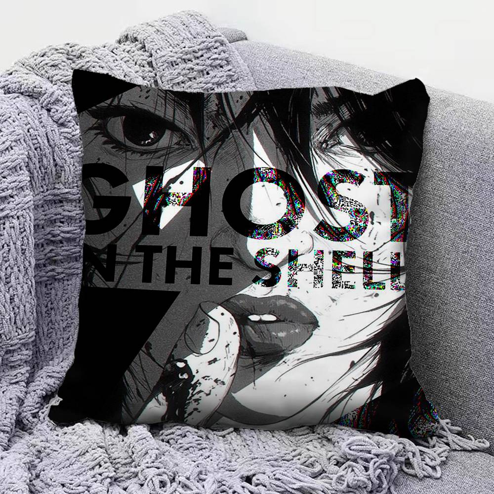 Ghost in the Shell Manga Motoko Kusanagi Pillow Covers, Home Sofa Cushion Covers and Aecorative Custom