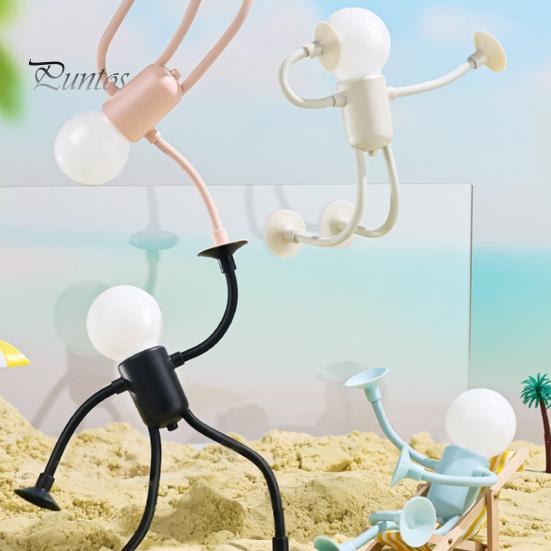 Lampe de chevet à LED de forme variable, veilleuse amusante avec ventouse, lueur douce, forme de bricolage, ampoule mignonne, mini veilleuse pour homme