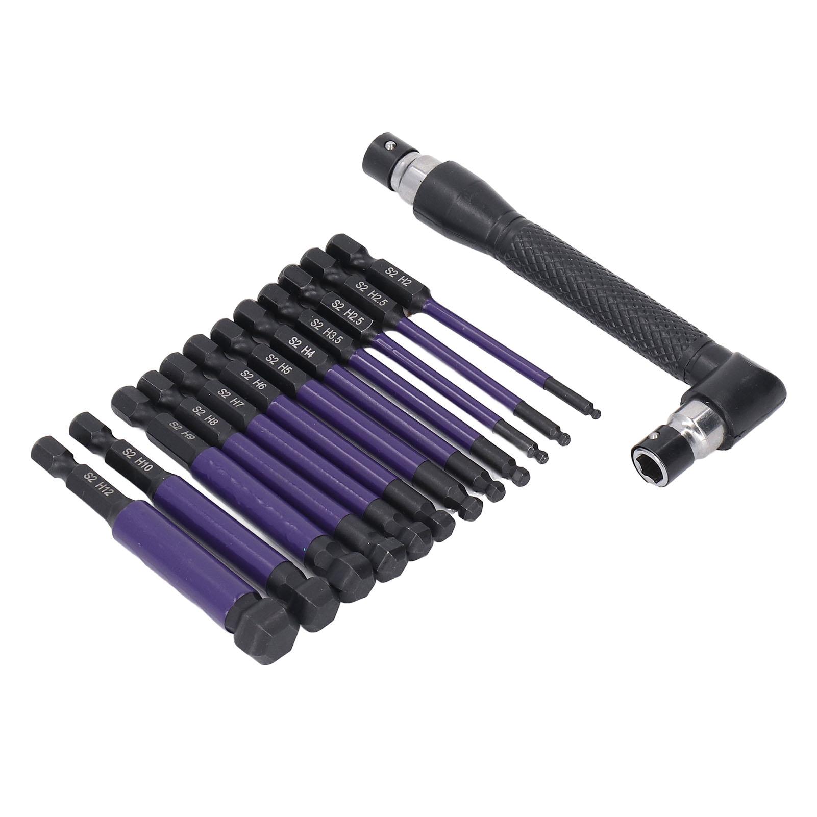 

13PCS Set Hex Ball Bit Set 1 4 S2 Alloy Steel Ball End Hex Head Screwdriver Drill Bit