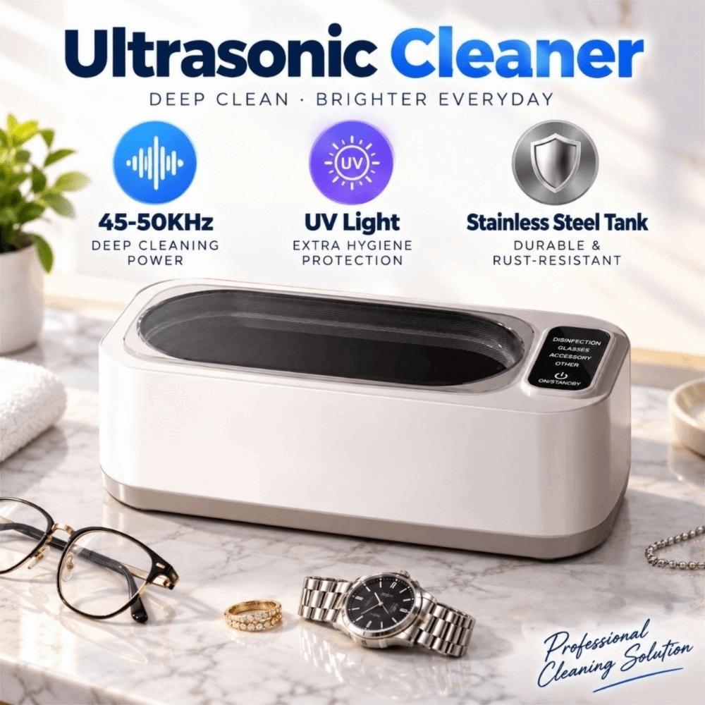 Stainless Steel Tank Ultrasonic Cleaner UV Light Eyeglass Cleaning Machine Watchbands