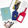 2Pcs/Set Pu Travel Passport Cover Luggage Tag Suitcase Identifier Label Baggage Boarding Bag Tag Name Id Address Passport Holder