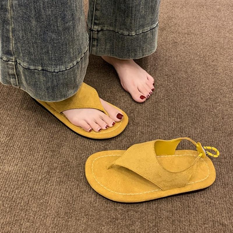 Fashion Women's Flats Sandals Designer Casual Soft Shoes Fashion Clip Toe Slippers Summer 2025 New Flip Flops Beach Sandalias De Mujer