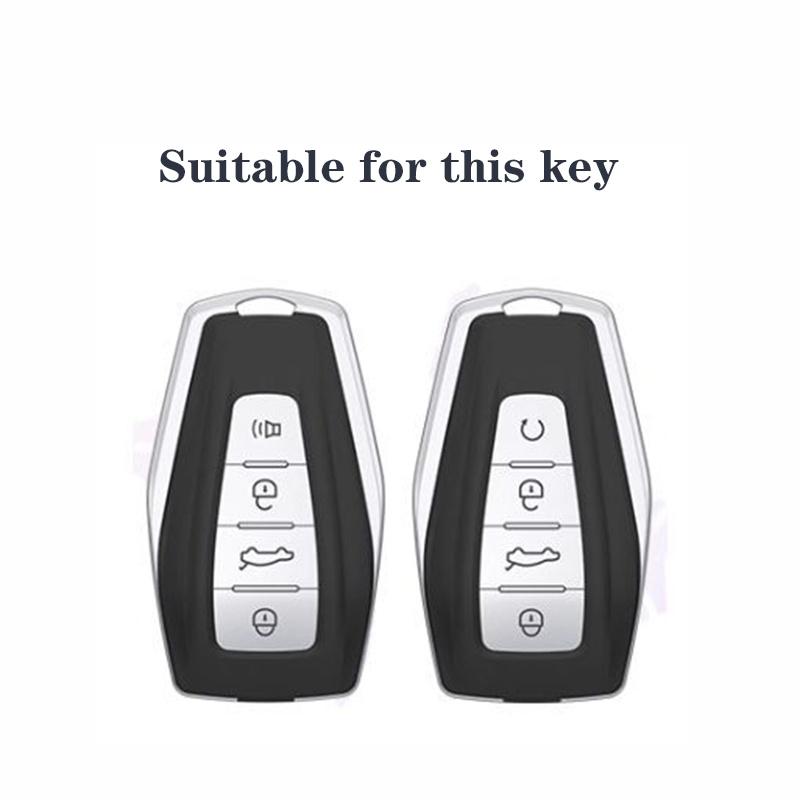 Silicone Car Remote Key Case Cover For Geely Emgrand X7 Ex7 Coolray - Auto Styling Fob Keychain Protective Accessories