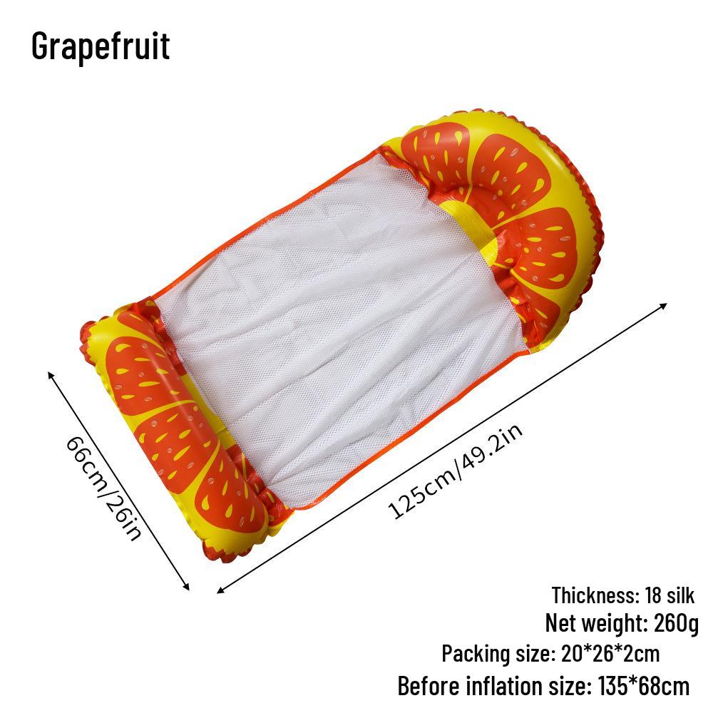 Foldable Striped Pool Hammock: New Style Inflatable Float & Mesh Recliner