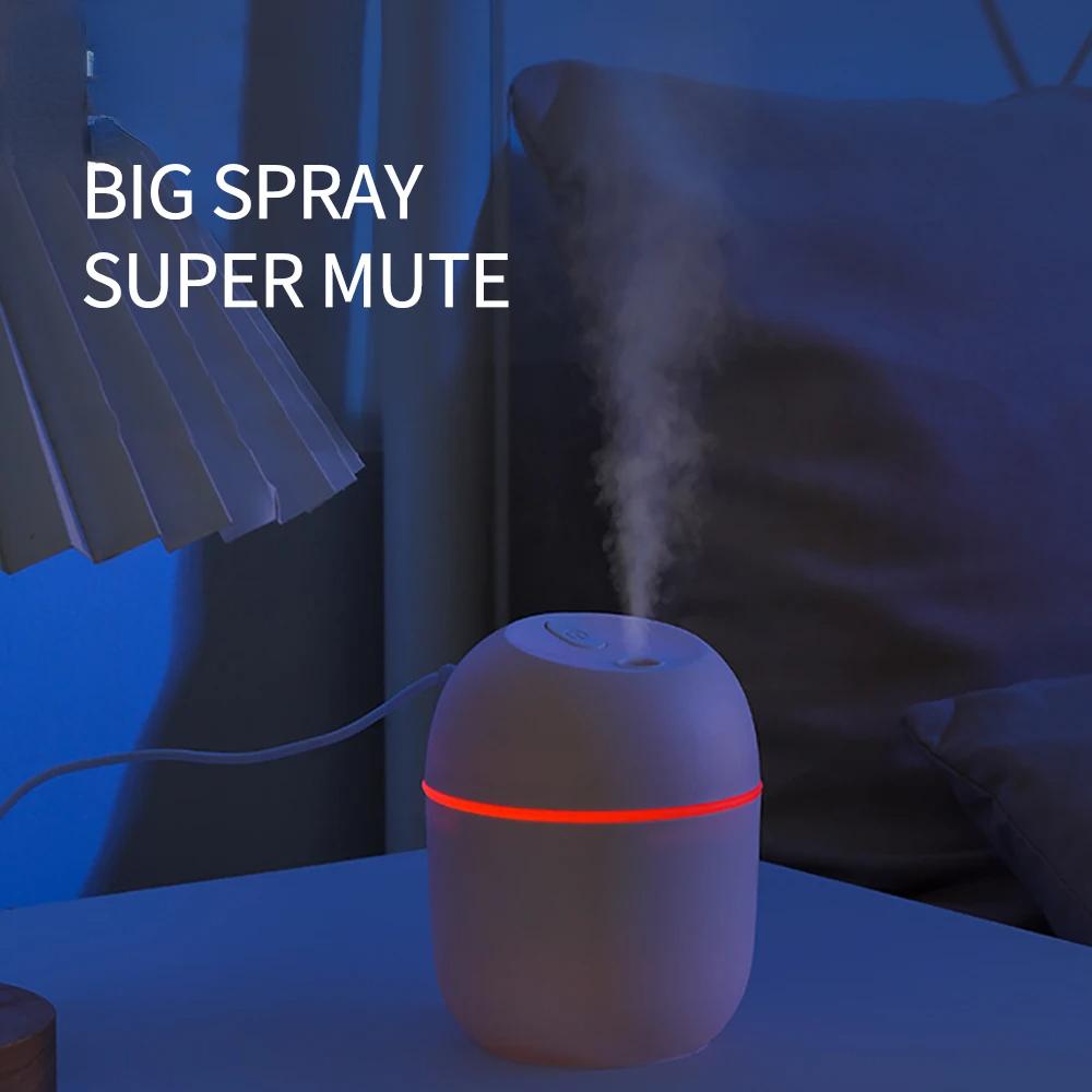 USB Humidifier Atomizer Oil Diffuser Mute Air Humidifier with Night Lamp for Car Bedroom Cool Mist Sprayer Humificadores Smell