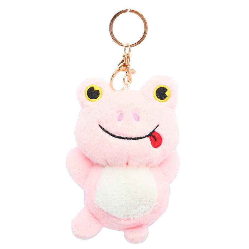 Adorable Cartoon Frog Plush Bag Charm Soft Froggy Keychain Perfect For Kids
