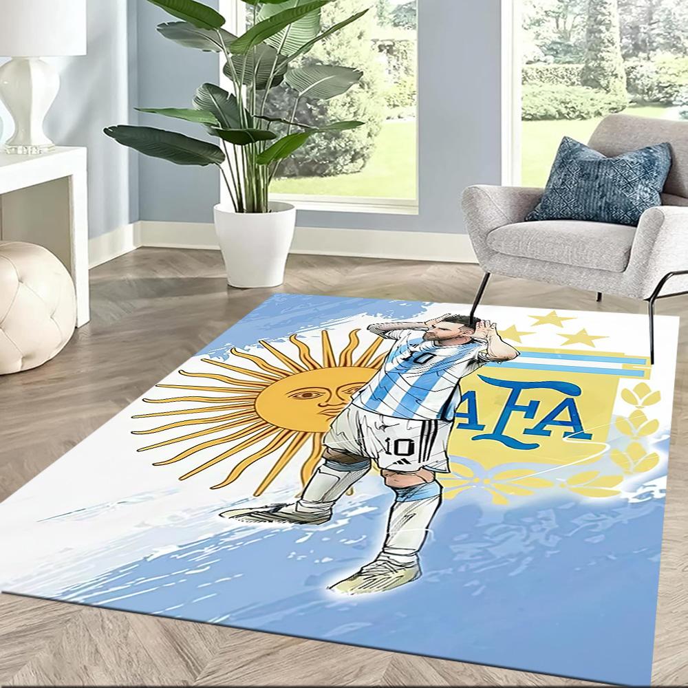 Messi's Iconic Number 10 Square Rugs Are a Great Choice for Living Rooms, Bedrooms, Home Décor, and As Gifts.