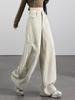 Women's High-Waisted Wide-Leg Jeans - 2026 Spring Style, Slimming, Floor-Length, Casual Fit