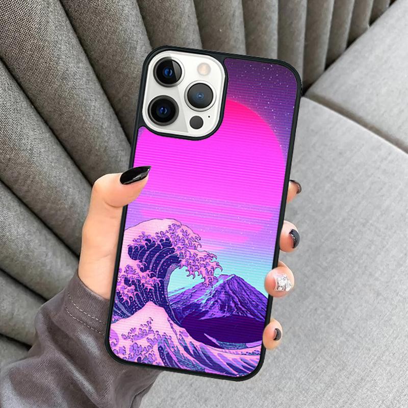 Vaporwave Art Phone Case For iPhone 17 Air 16 16e 15 13 14 Pro Max 11 12 Plus 2022 MAX Shell Cover coque