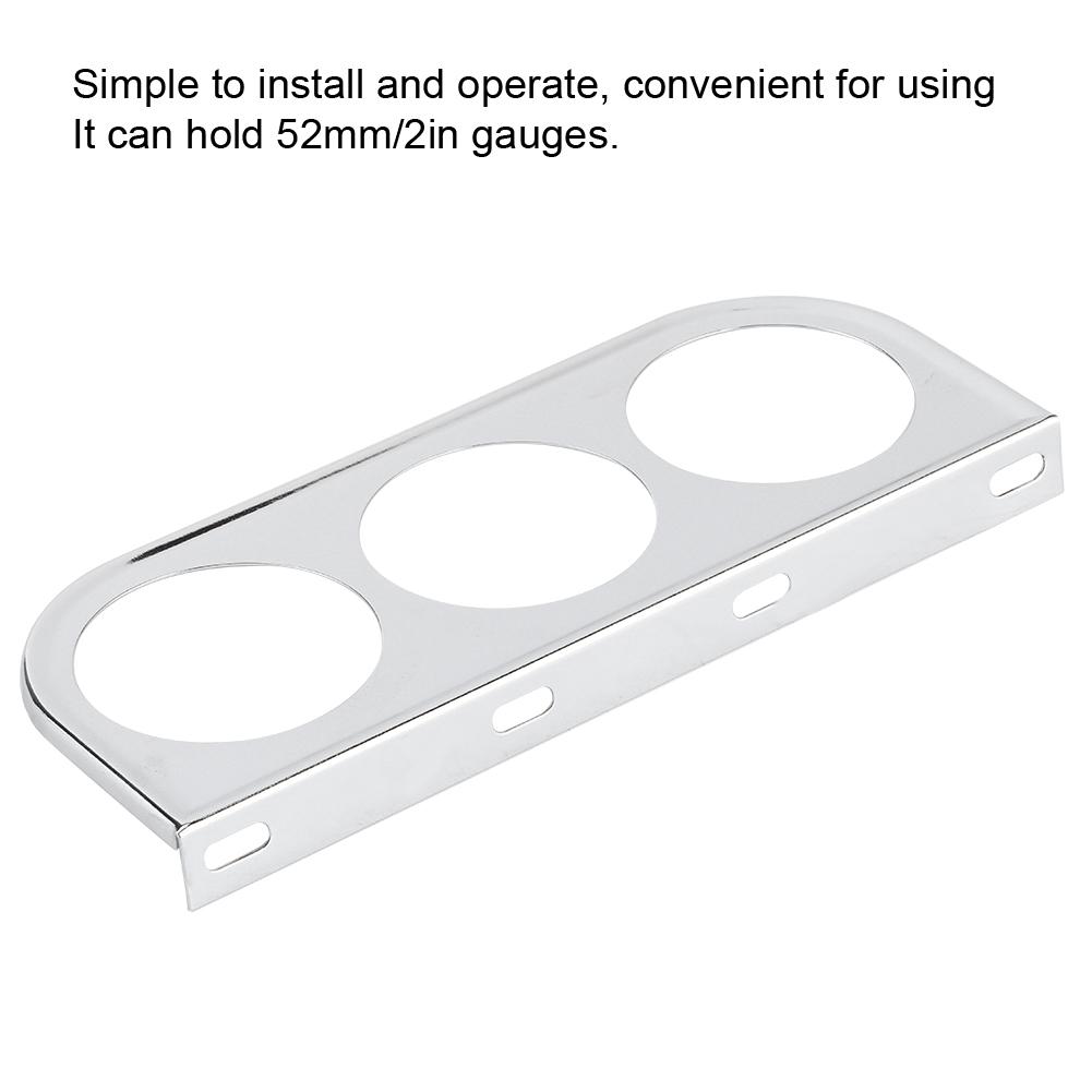 52mm/2in 3-Hole Triple Instrument Panel   Gauge Mounting Bracket Car Dashboard Meter Iron Holder