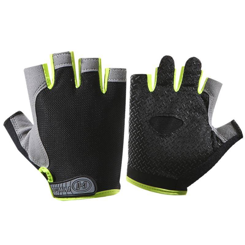 Cycling men's half finger sports fitness women's summer thin outdoor spinning bicycle non-slip dew finger shock absorption and breathability