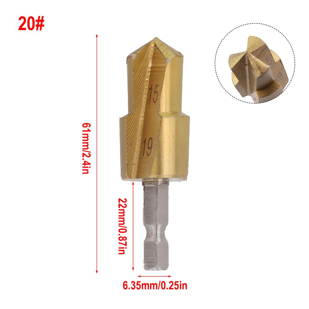 1 Pcs 6.35 Mm Hexagonal Shank Drill Bit Water Pipe Expansion Drill Punch Plumber Hole Expanding Tool Power Tool Accessories