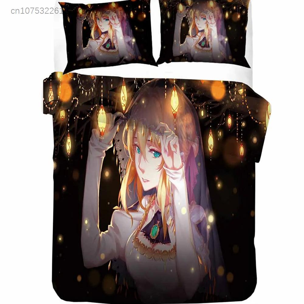 Kid Anime Pink Bedding Set Duvet Cover Bed Linens Cotton Bedroom Set Home Textile Housse De Couette Dekbed Overtrek Teenagers