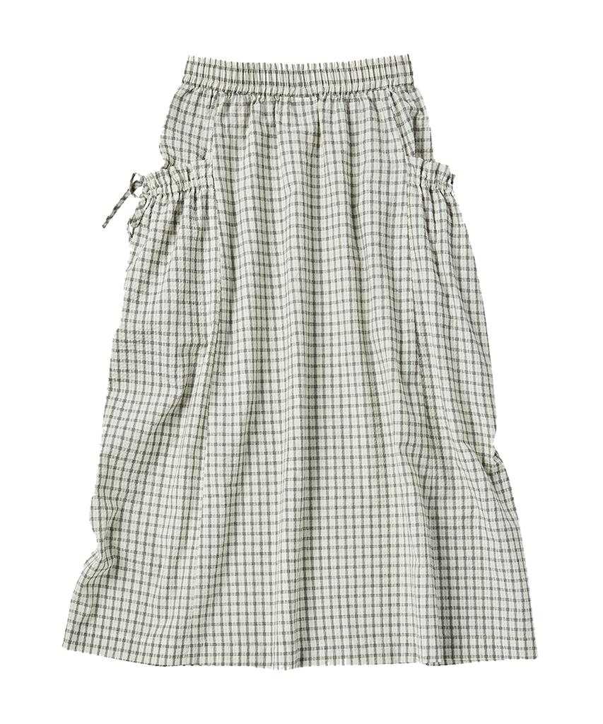 Comoni Nose W Side Pocket Skirt [Ivory]