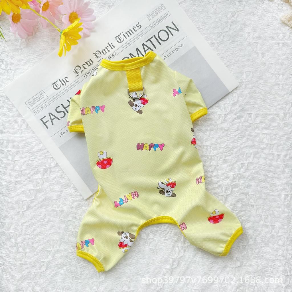 ins wind pet dog summer clothing thin four-legged clothing cool mesh breathable cat cool clothing going out