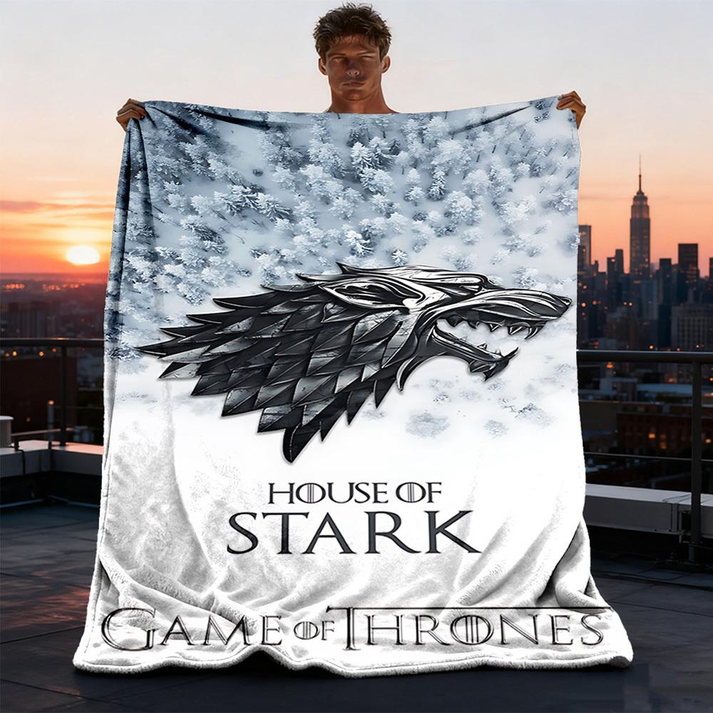 1 pezzo Game of Thrones Coperta Plaid da Esterno in Flanella Morbida, Leggera e Calda