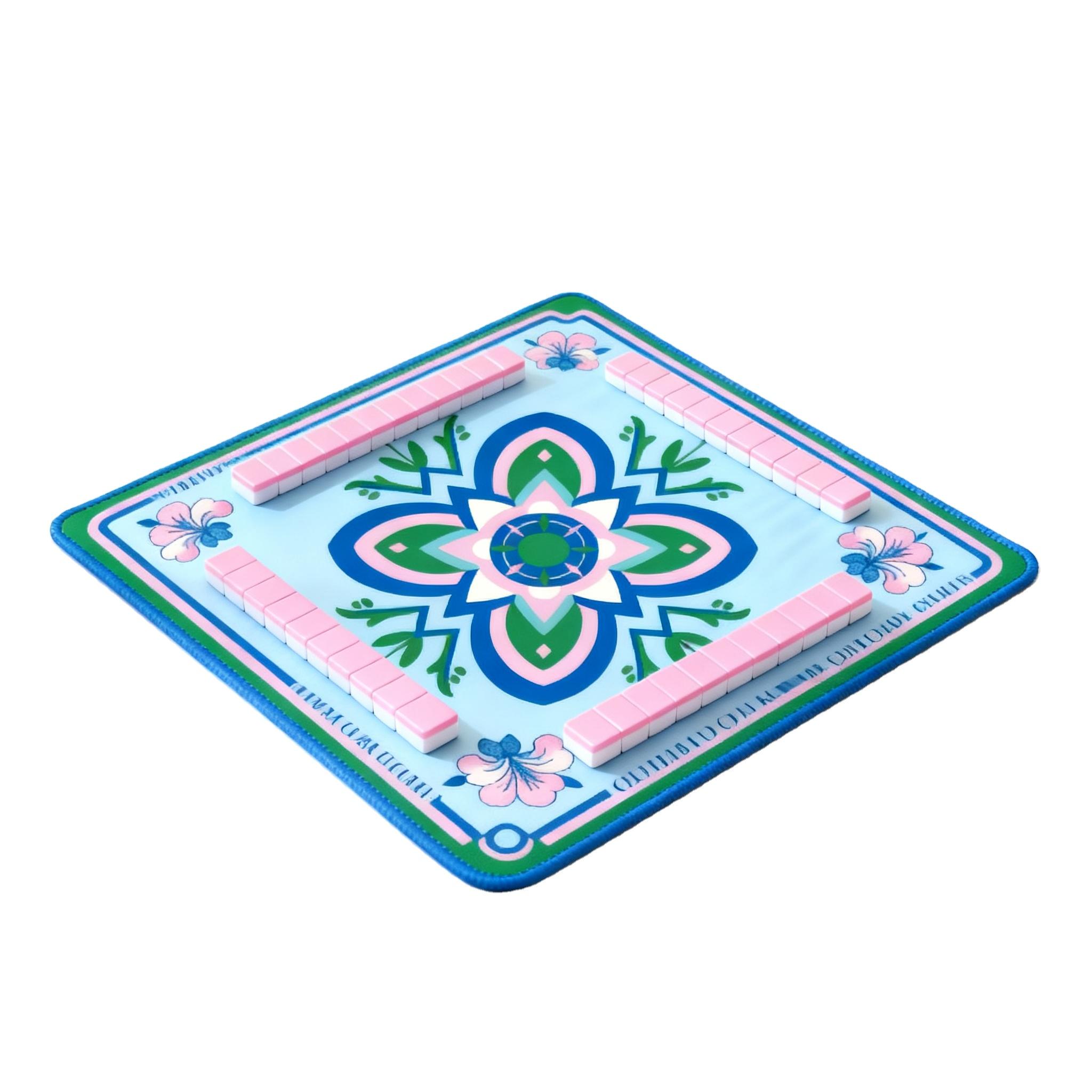 Luxury 4-Player Mahjong Mat Durable Foldable Portable Silent Large Desk Modern Anti-Slip Waterproof for Poker & Entertainment 80cm*80cm31.5inch*31.5inch